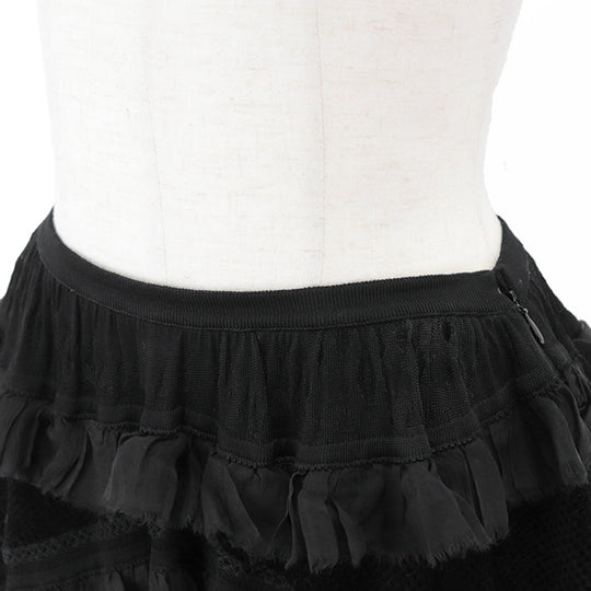 CHANEL skirt [Outer material] 95% rayon, 5% spandex [Lining] 76% nylon, 18% rayon black P31452 Women 38 Used Authentic