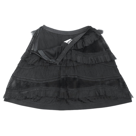 CHANEL skirt [Outer material] 95% rayon, 5% spandex [Lining] 76% nylon, 18% rayon black P31452 Women 38 Used Authentic