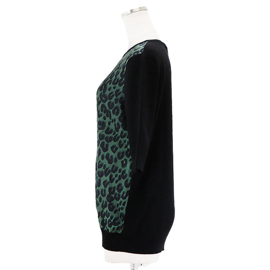 LOUIS VUITTON Cut 100% silk [Outer fabric] 100% wool black olives Women M Used Authentic