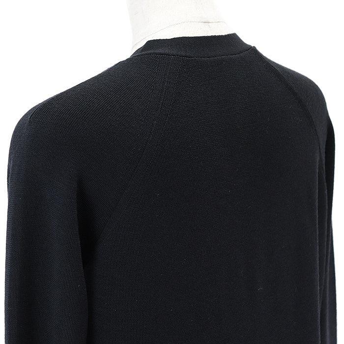 LOUIS VUITTON cardigan 100% silk [Outer fabric] 100% wool black olives Women M Used Authentic