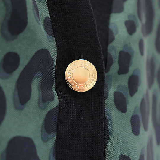 LOUIS VUITTON cardigan 100% silk [Outer fabric] 100% wool black olives Women M Used Authentic