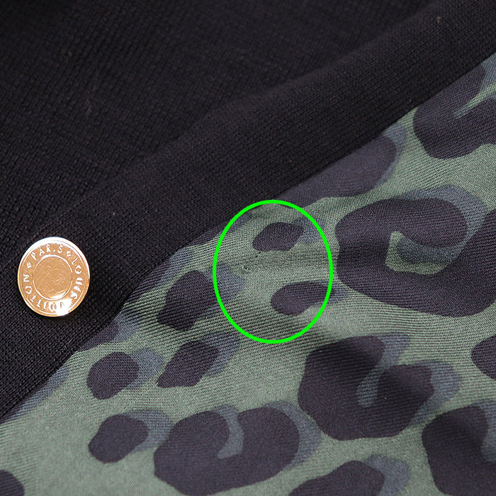 LOUIS VUITTON cardigan 100% silk [Outer fabric] 100% wool black olives Women M Used Authentic