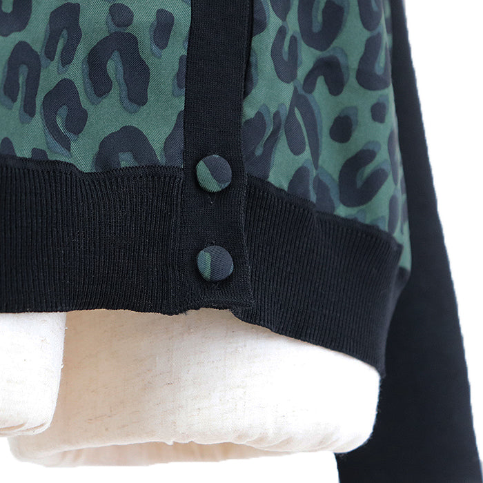 LOUIS VUITTON cardigan 100% silk [Outer fabric] 100% wool black olives Women M Used Authentic