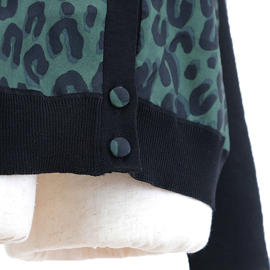 LOUIS VUITTON cardigan 100% silk [Outer fabric] 100% wool black olives Women M Used Authentic