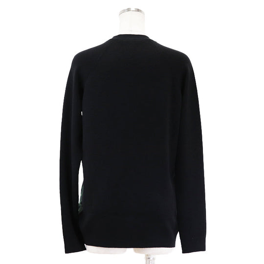 LOUIS VUITTON cardigan 100% silk [Outer fabric] 100% wool black olives Women M Used Authentic