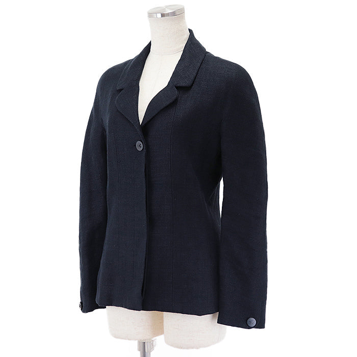 CHANEL Other outerwear [Outer material] 100% linen [Lining] 100% silk Dark navy Women 36 Used Authentic