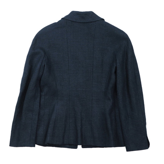 CHANEL Other outerwear [Outer material] 100% linen [Lining] 100% silk Dark navy Women 36 Used Authentic