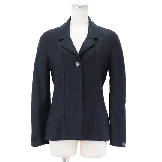 CHANEL Other outerwear [Outer material] 100% linen [Lining] 100% silk Dark navy Women 36 Used Authentic