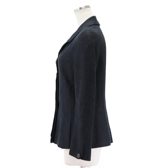 CHANEL Other outerwear [Outer material] 100% linen [Lining] 100% silk Dark navy Women 36 Used Authentic