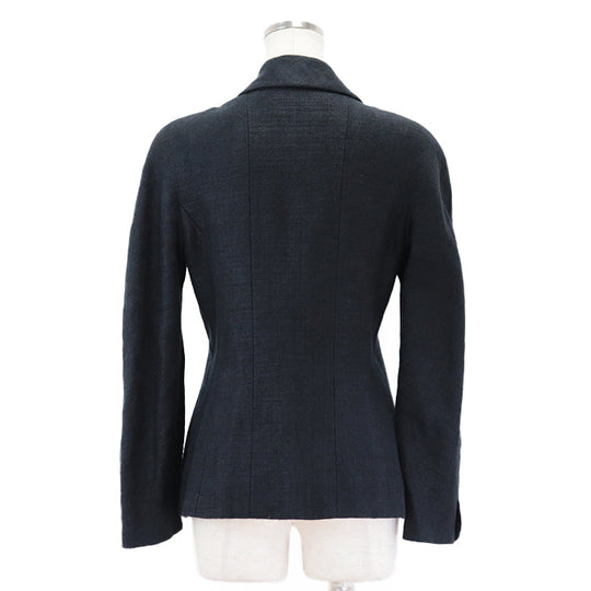 CHANEL Other outerwear [Outer material] 100% linen [Lining] 100% silk Dark navy Women 36 Used Authentic