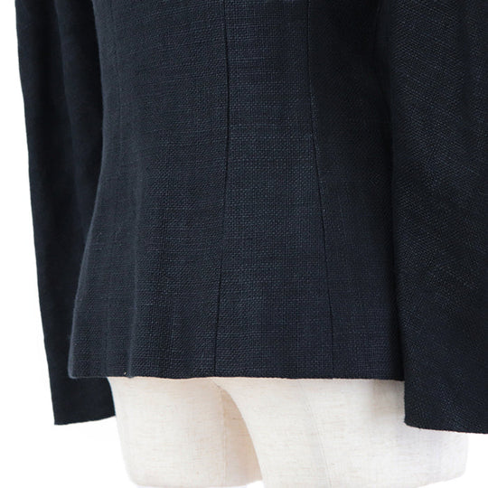 CHANEL Other outerwear [Outer material] 100% linen [Lining] 100% silk Dark navy Women 36 Used Authentic