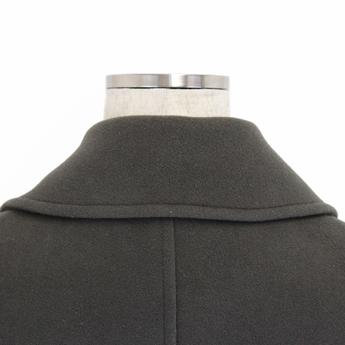 Emporio Armani pea coat 100% wool, 100% polyester khaki 6K1L80 1NYVZ mens 50 Used Authentic