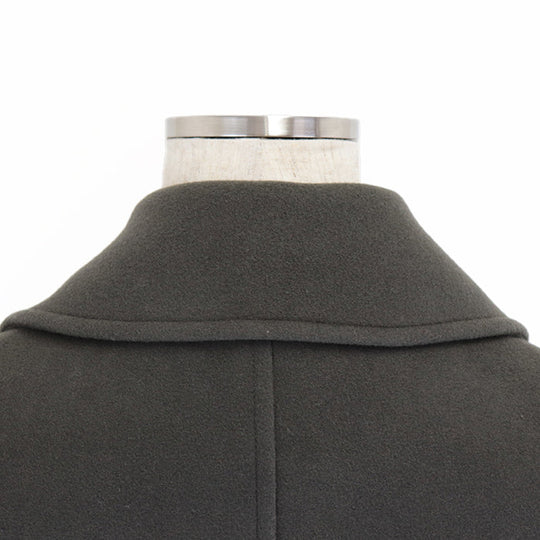 Emporio Armani pea coat 100% wool, 100% polyester khaki 6K1L80 1NYVZ mens 50 Used Authentic