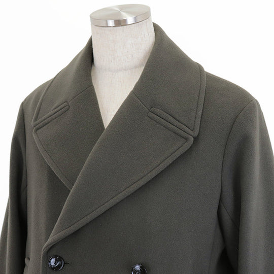 Emporio Armani pea coat 100% wool, 100% polyester khaki 6K1L80 1NYVZ mens 50 Used Authentic