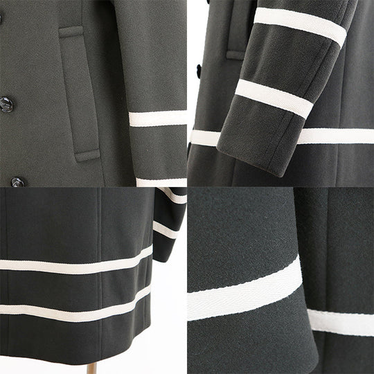 Emporio Armani pea coat 100% wool, 100% polyester khaki 6K1L80 1NYVZ mens 50 Used Authentic