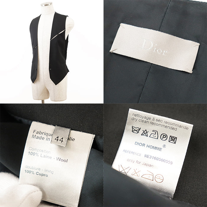 DIOR HOMME Best [Outer material] 100% wool [Lining] 100% cupra black 9E3160500559 mens 44 Used Authentic