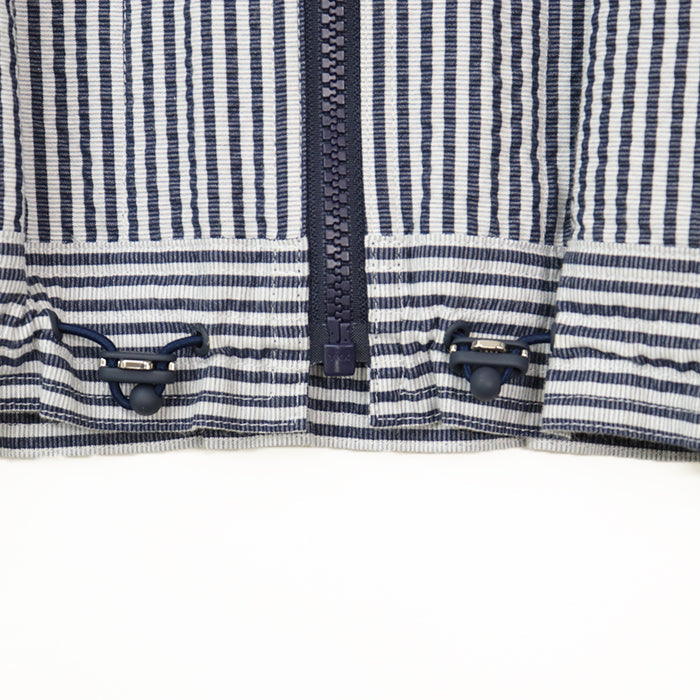HERMES Blouson [Outer material] 98% cotton, 2% polyurethane Navy white Women 36 Used Authentic