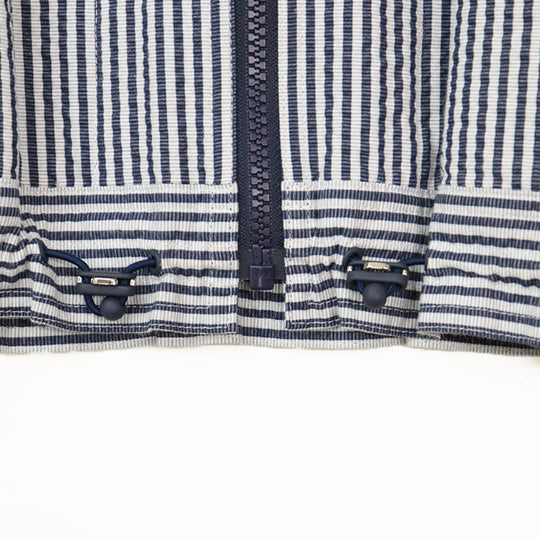 HERMES Blouson [Outer material] 98% cotton, 2% polyurethane Navy white Women 36 Used Authentic