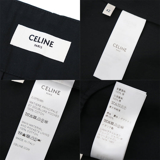 CELINE skirt cotton 100% black 2J375086I Women 42 Used Authentic