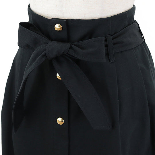 CELINE skirt cotton 100% black 2J375086I Women 42 Used Authentic