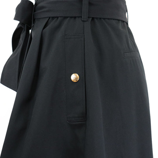 CELINE skirt cotton 100% black 2J375086I Women 42 Used Authentic