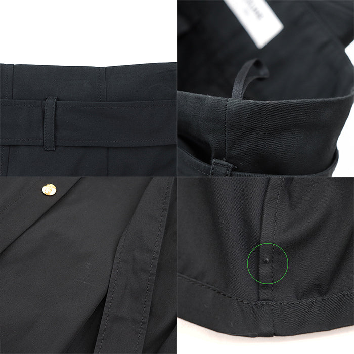 CELINE skirt cotton 100% black 2J375086I Women 42 Used Authentic