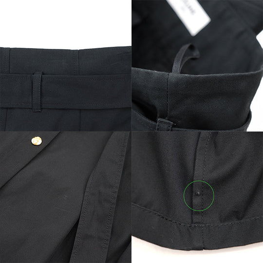 CELINE skirt cotton 100% black 2J375086I Women 42 Used Authentic