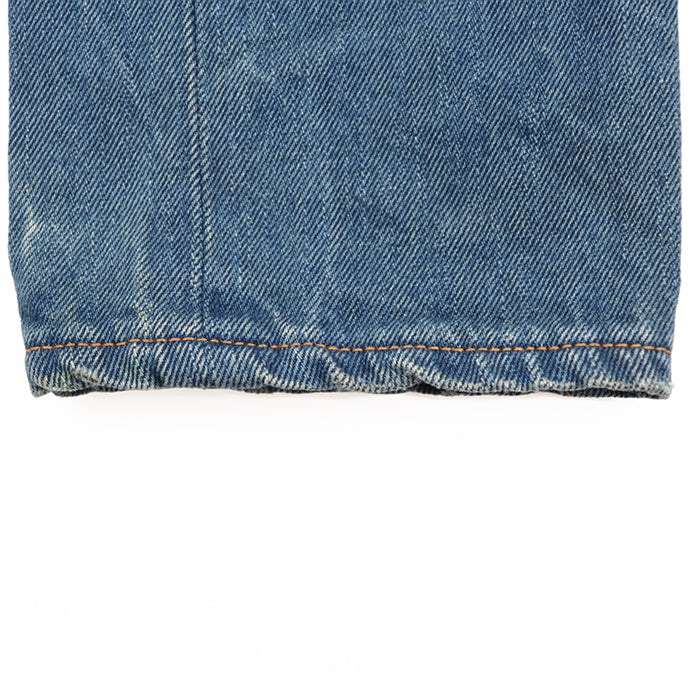 Dior Pants 100% cotton [Leather part] 100% cowhide Indigo mens Used Authentic