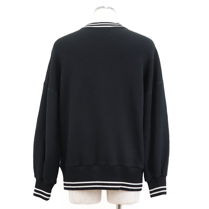 DOLCE&GABBANA sweat 80% cotton, 20% polyester, embroidery: 40% polyester, 20% wool, 20% acrylic, 15% viscose, 5% metal fiber black mens 40 Used Authentic