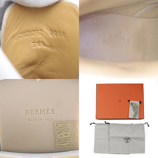 HERMES boots WS202129Z 2006 leather% nude Women 36 1/2 Used Authentic