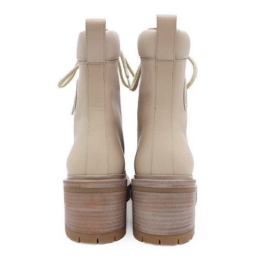 HERMES boots WS202129Z 2006 leather% nude Women 36 1/2 Used Authentic