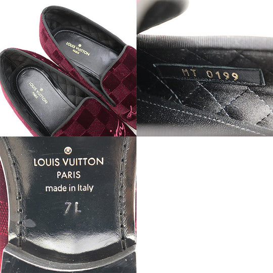 LOUIS VUITTON Dress shoes Leather (suede) Burgundy Auteuil Line mens 7L Used Authentic