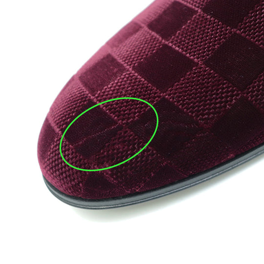 LOUIS VUITTON Dress shoes Leather (suede) Burgundy Auteuil Line mens 7L Used Authentic