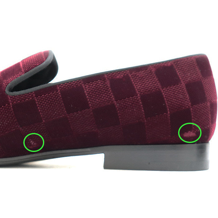LOUIS VUITTON Dress shoes Leather (suede) Burgundy Auteuil Line mens 7L Used Authentic