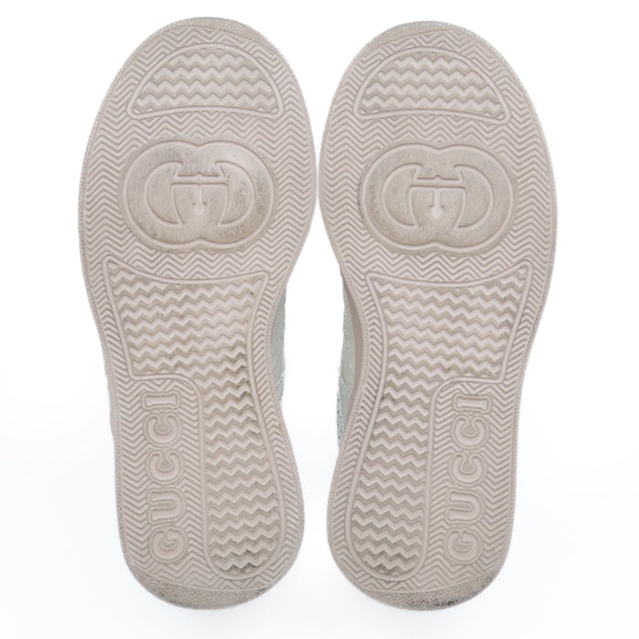 GUCCI sneakers 669582 leather cream GG emboss Women 36 1/2 Used Authentic