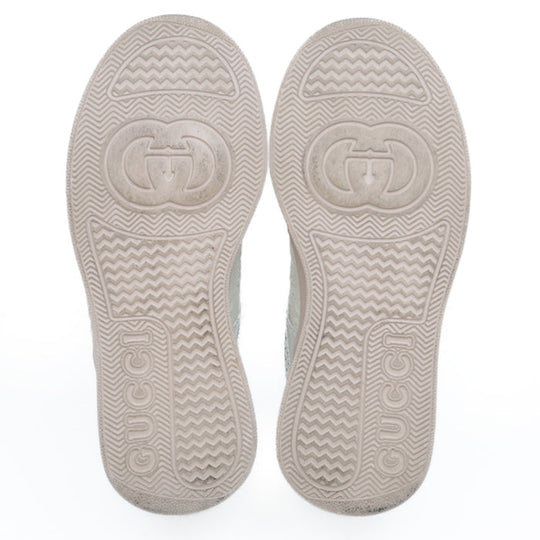 GUCCI sneakers 669582 leather cream GG emboss Women 36 1/2 Used Authentic