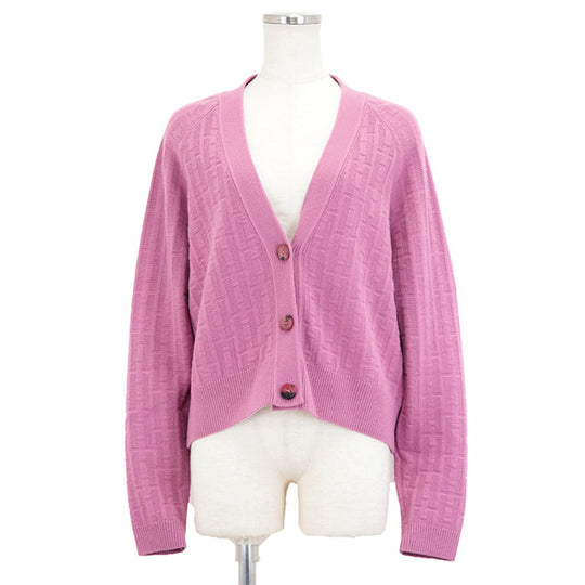 HERMES knit 100% wool pink 3E2713DB Women 36 Used Authentic