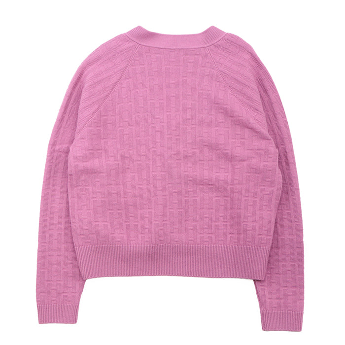 HERMES knit 100% wool pink 3E2713DB Women 36 Used Authentic