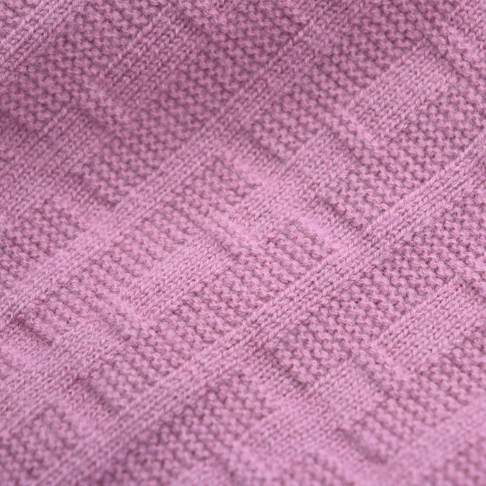 HERMES knit 100% wool pink 3E2713DB Women 36 Used Authentic