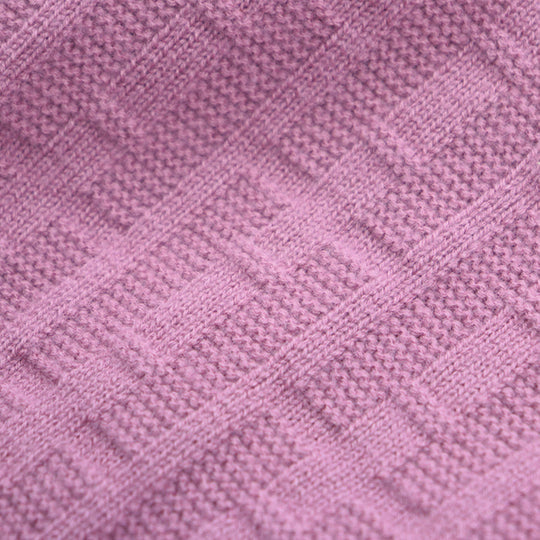 HERMES knit 100% wool pink 3E2713DB Women 36 Used Authentic