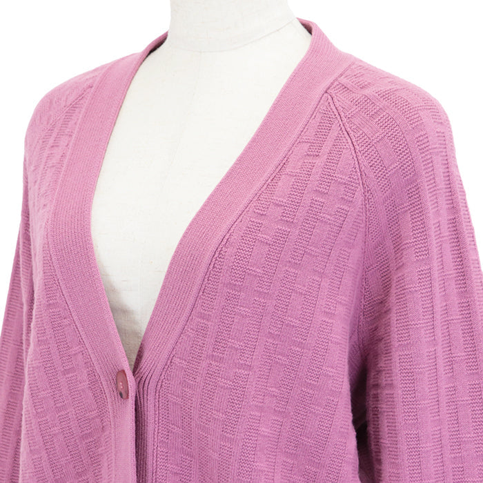 HERMES knit 100% wool pink 3E2713DB Women 36 Used Authentic