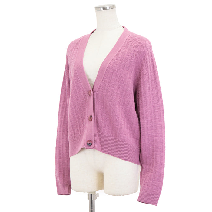 HERMES knit 100% wool pink 3E2713DB Women 36 Used Authentic