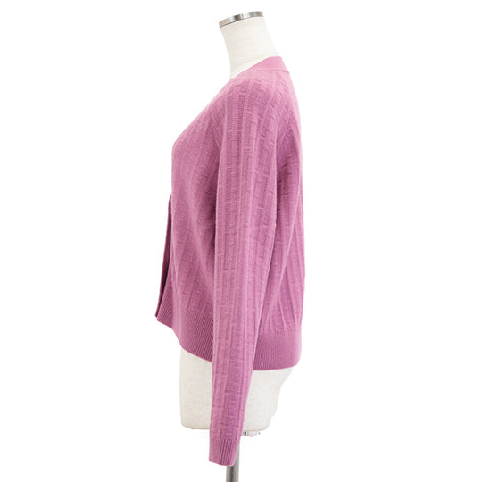 HERMES knit 100% wool pink 3E2713DB Women 36 Used Authentic
