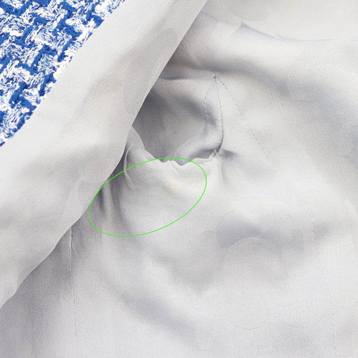 CHANEL Other outerwear [Outer material] 55% cotton, 33% polyester [Lining] 100% silk Blue, White P74428 Women 38 Used Authentic