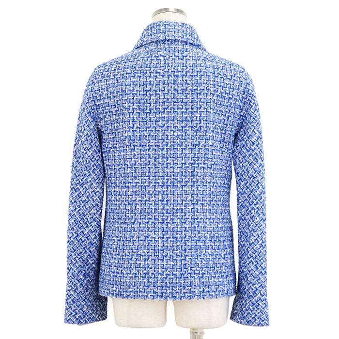CHANEL Other outerwear [Outer material] 55% cotton, 33% polyester [Lining] 100% silk Blue, White P74428 Women 38 Used Authentic