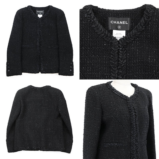 CHANEL setup [Outer material] 86% wool, 10% nylon [Lining] 100% silk black P39053/P39069 Women 38|36 Used Authentic