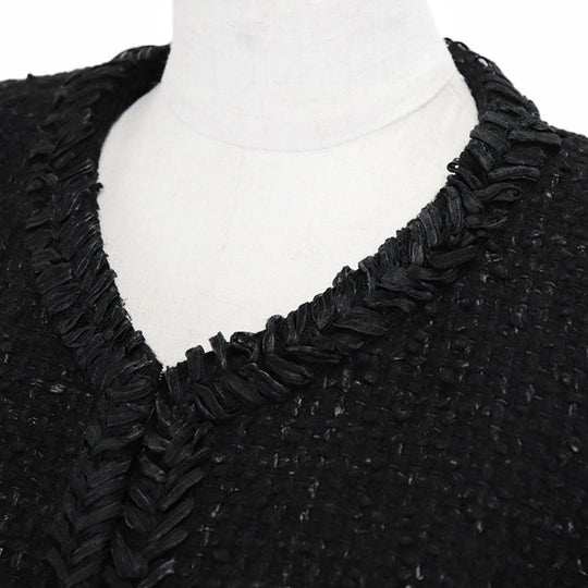CHANEL setup [Outer material] 86% wool, 10% nylon [Lining] 100% silk black P39053/P39069 Women 38|36 Used Authentic