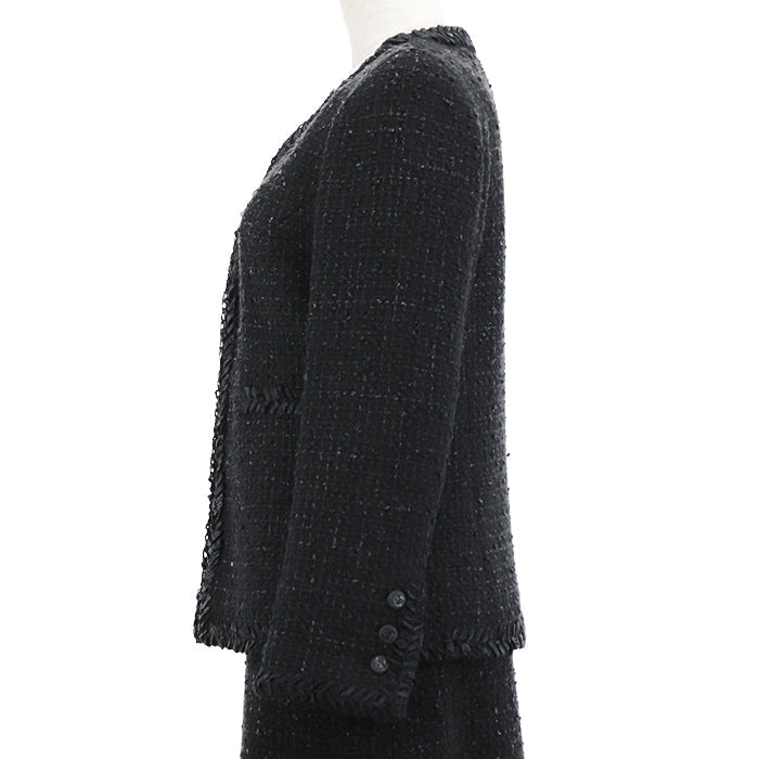 CHANEL setup [Outer material] 86% wool, 10% nylon [Lining] 100% silk black P39053/P39069 Women 38|36 Used Authentic