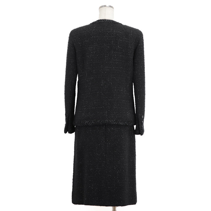 CHANEL setup [Outer material] 86% wool, 10% nylon [Lining] 100% silk black P39053/P39069 Women 38|36 Used Authentic