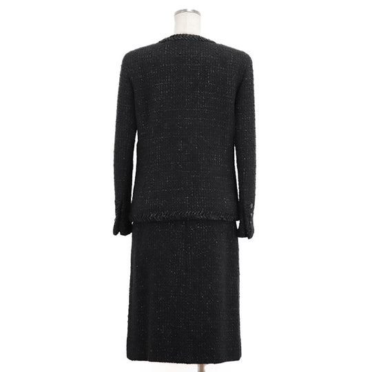CHANEL setup [Outer material] 86% wool, 10% nylon [Lining] 100% silk black P39053/P39069 Women 38|36 Used Authentic